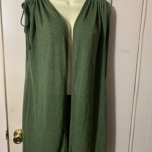 Elegant Green Open Cardigan